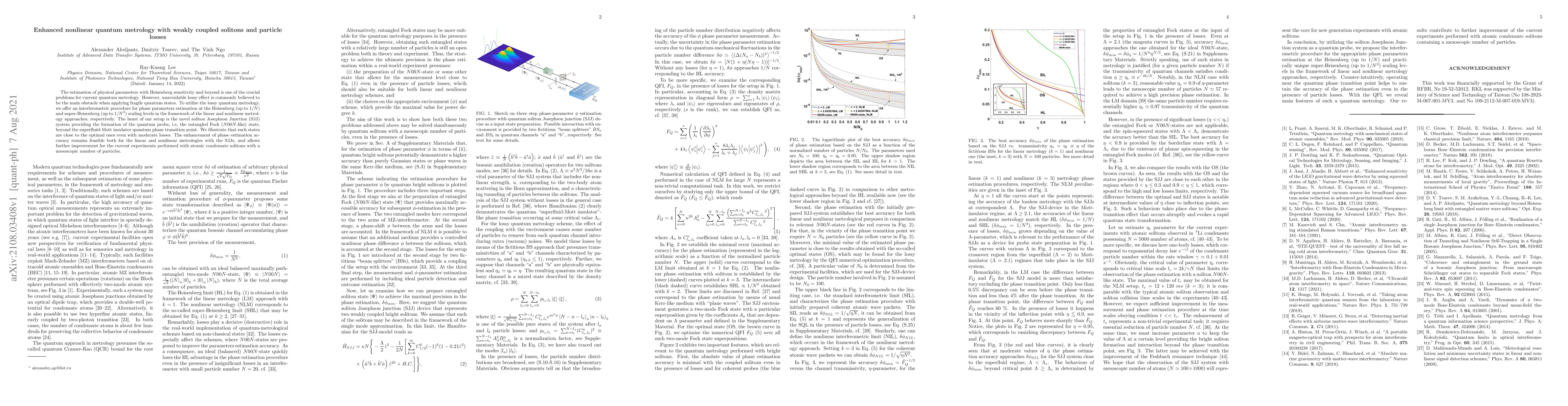 Thumbnail for Enhanced nonlinear quantum metrology with weakly coupled solitons and
  particle losses