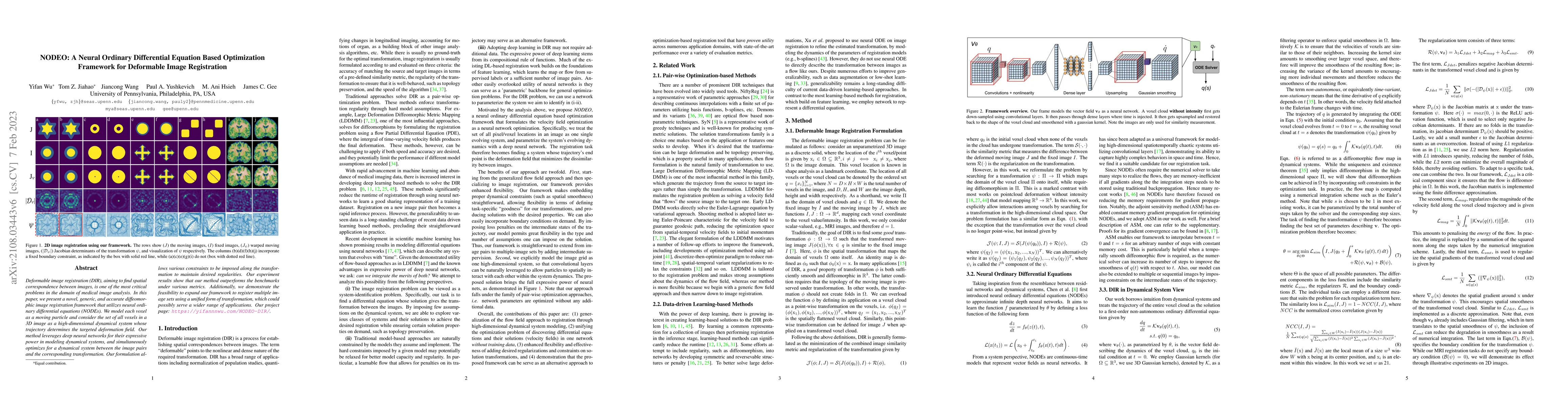 Thumbnail for NODEO: A Neural Ordinary Differential Equation Based Optimization
  Framework for Deformable Image Registration