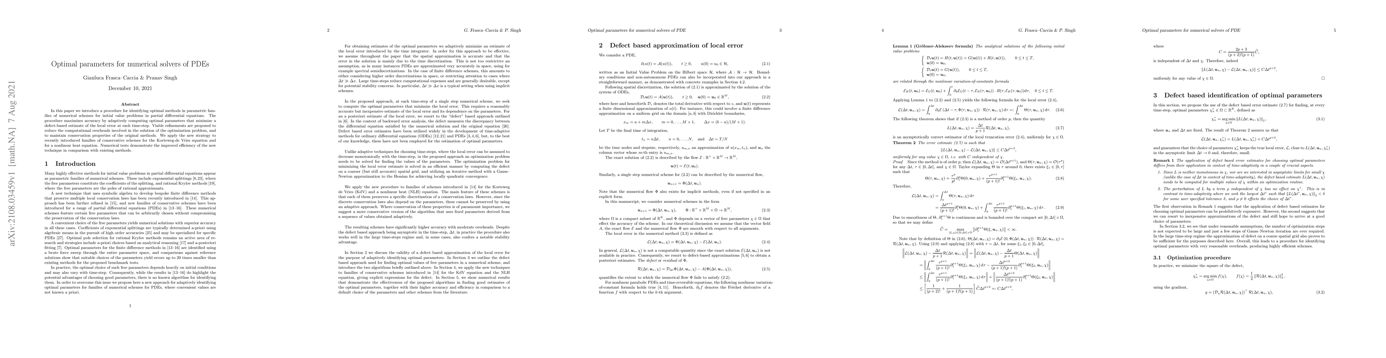 Thumbnail for Optimal parameters for numerical solvers of PDEs