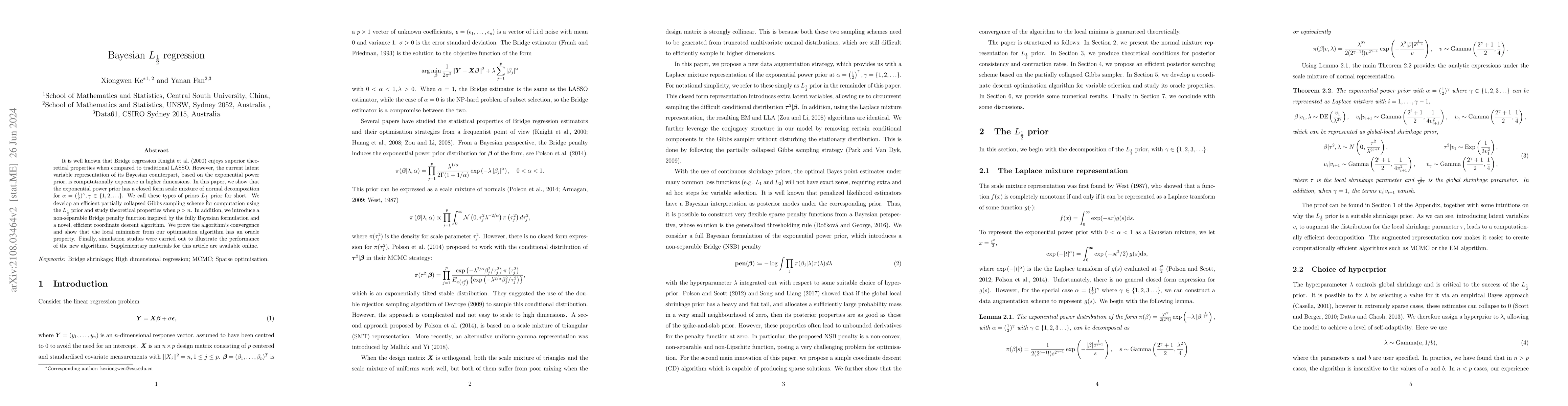 Thumbnail for Bayesian $L_{\frac{1}{2}}$ regression