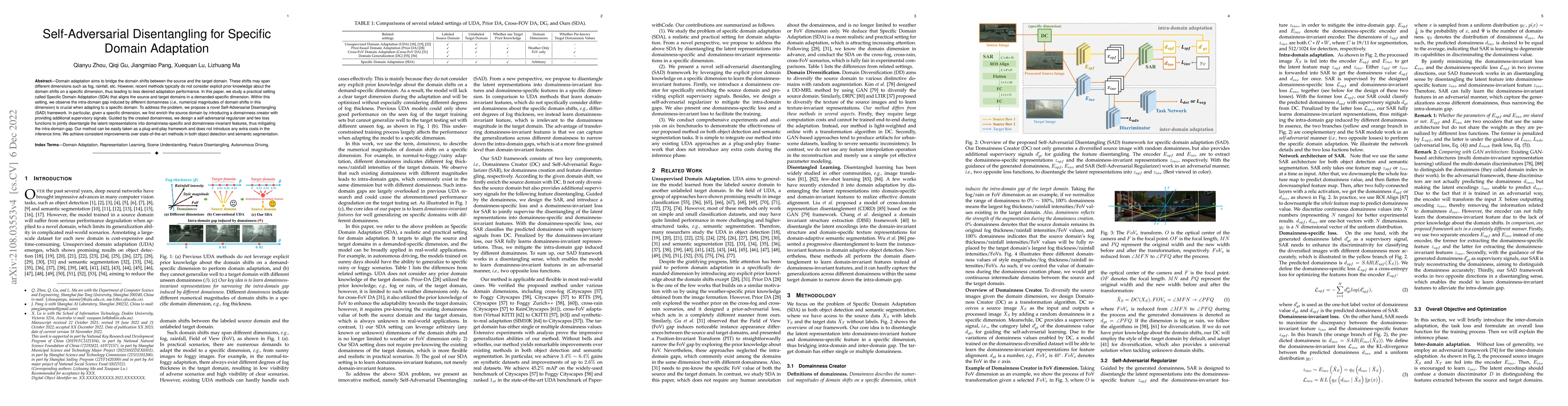 Thumbnail for Self-Adversarial Disentangling for Specific Domain Adaptation