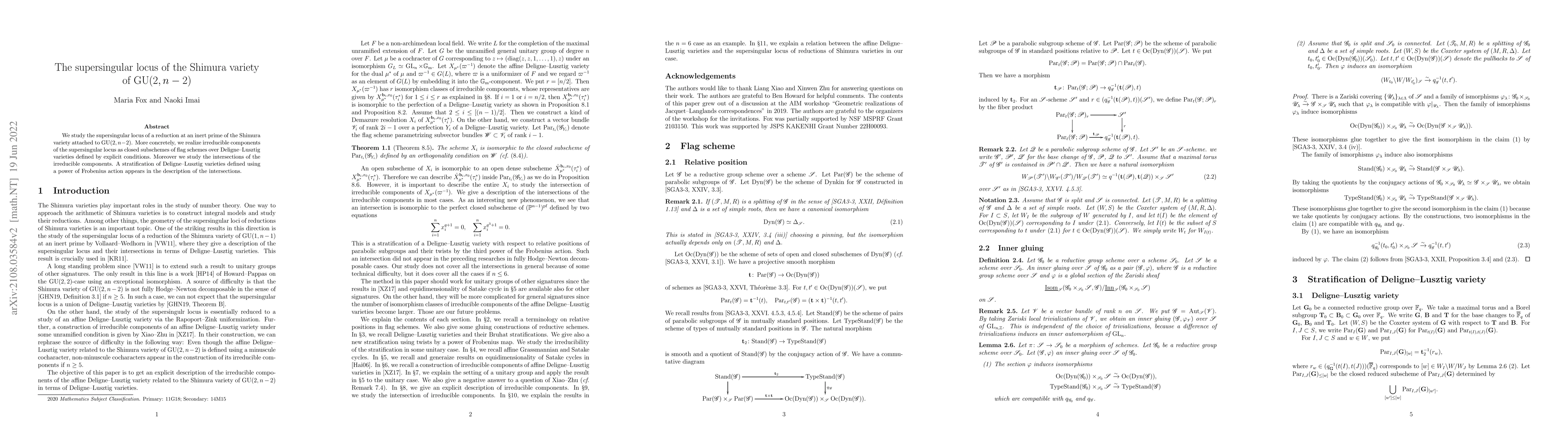 Thumbnail for The supersingular locus of the Shimura variety of $\mathrm{GU}(2,n-2)$