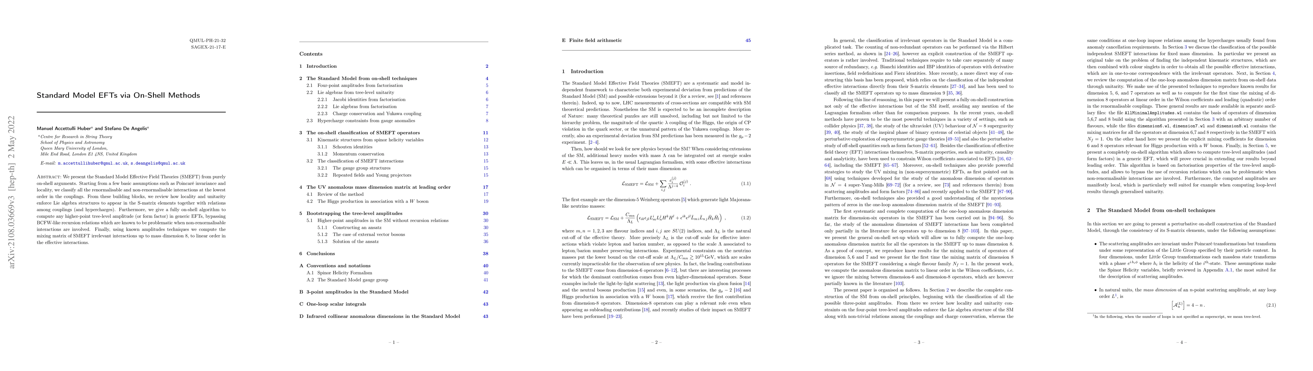 Thumbnail for Standard Model EFTs via On-Shell Methods