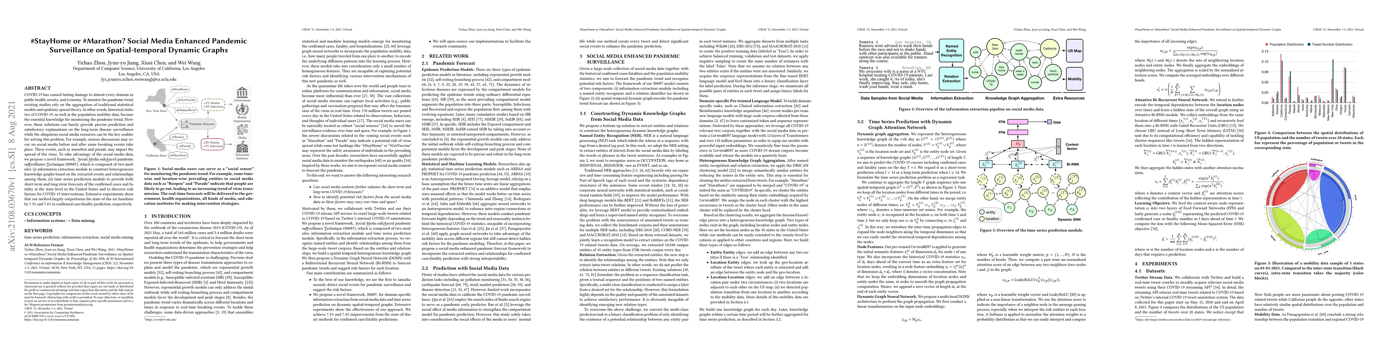 Thumbnail for #StayHome or #Marathon? Social Media Enhanced Pandemic Surveillance on
  Spatial-temporal Dynamic Graphs