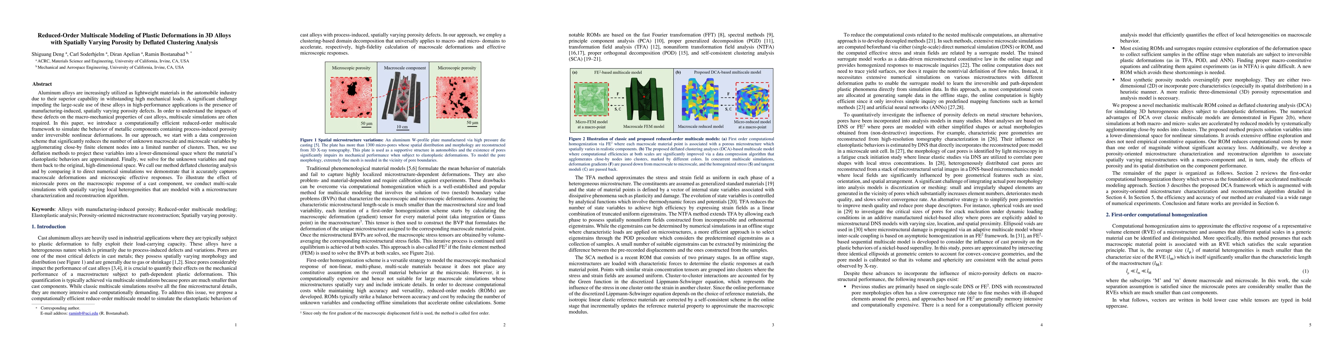Thumbnail for Reduced-Order Multiscale Modeling of Plastic Deformations in 3D Alloys
  with Spatially Varying Porosity by Deflated Clustering Analysis