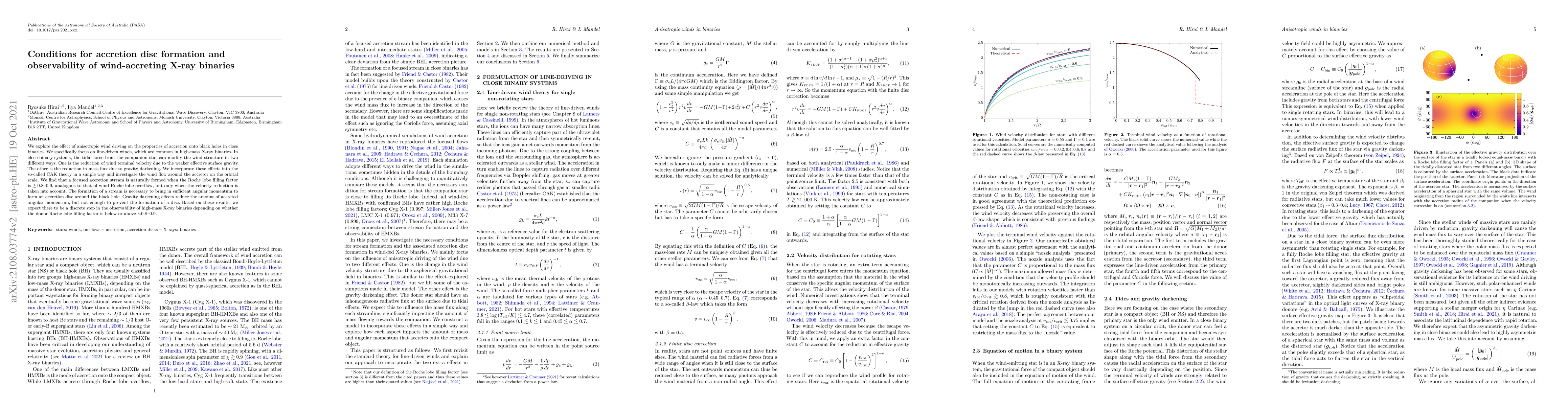 Thumbnail for Conditions for accretion disc formation and observability of
  wind-accreting X-ray binaries