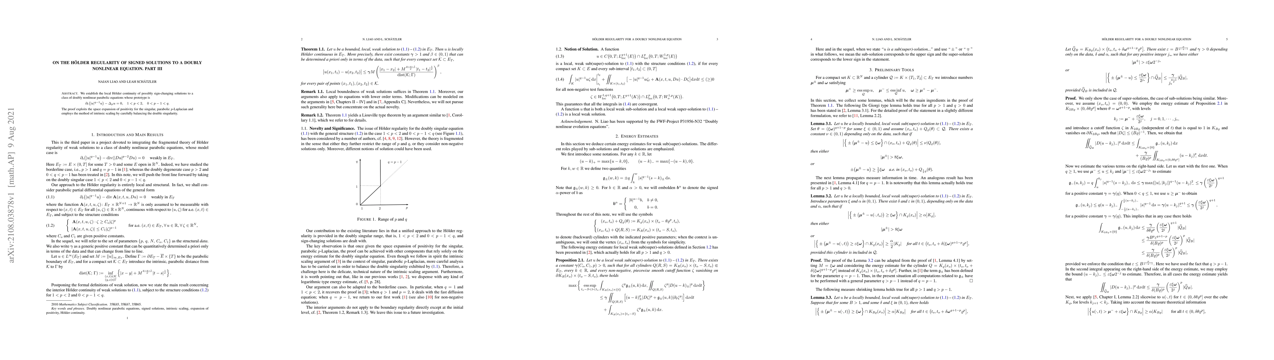 Thumbnail for On the H\"older regularity of signed solutions to a doubly nonlinear
  equation. Part III