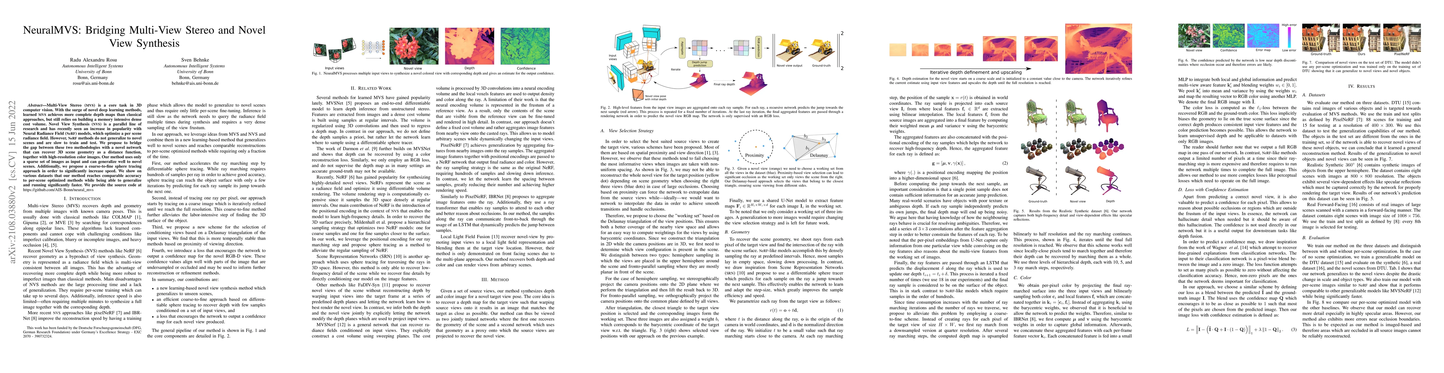 Thumbnail for NeuralMVS: Bridging Multi-View Stereo and Novel View Synthesis