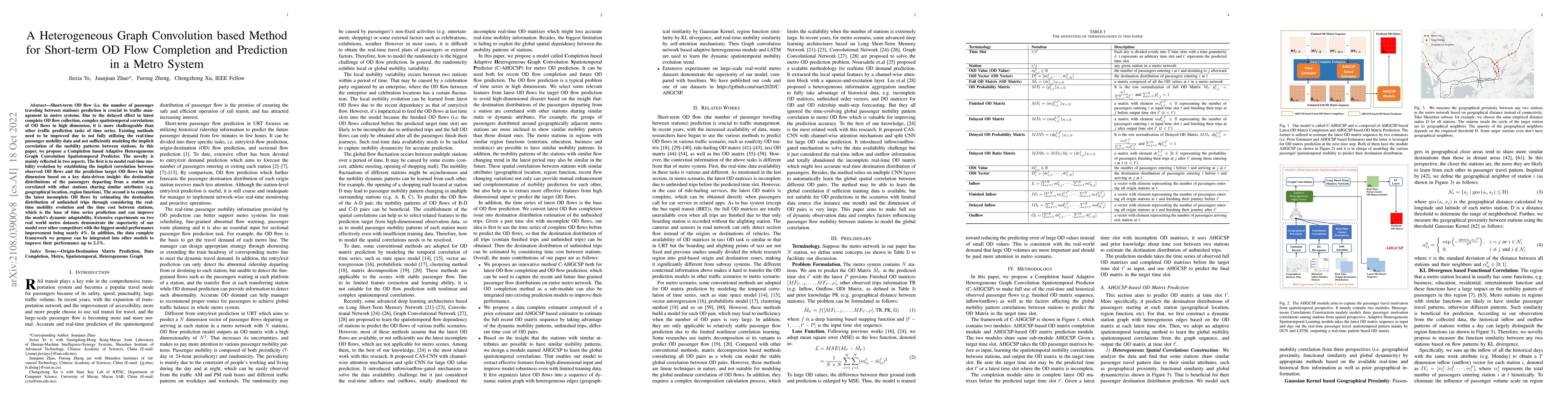 Thumbnail for Completion and Augmentation based Spatiotemporal Deep Learning Approach
  for Short-Term Metro Origin-Destination Matrix Prediction under Limited
  Observable Data
