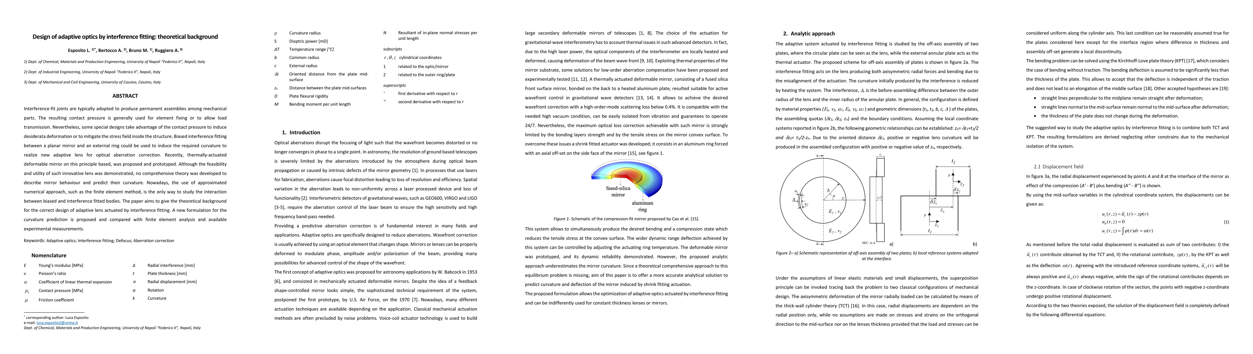 Thumbnail for Design of adaptive optics by interference fitting: theoretical
  background