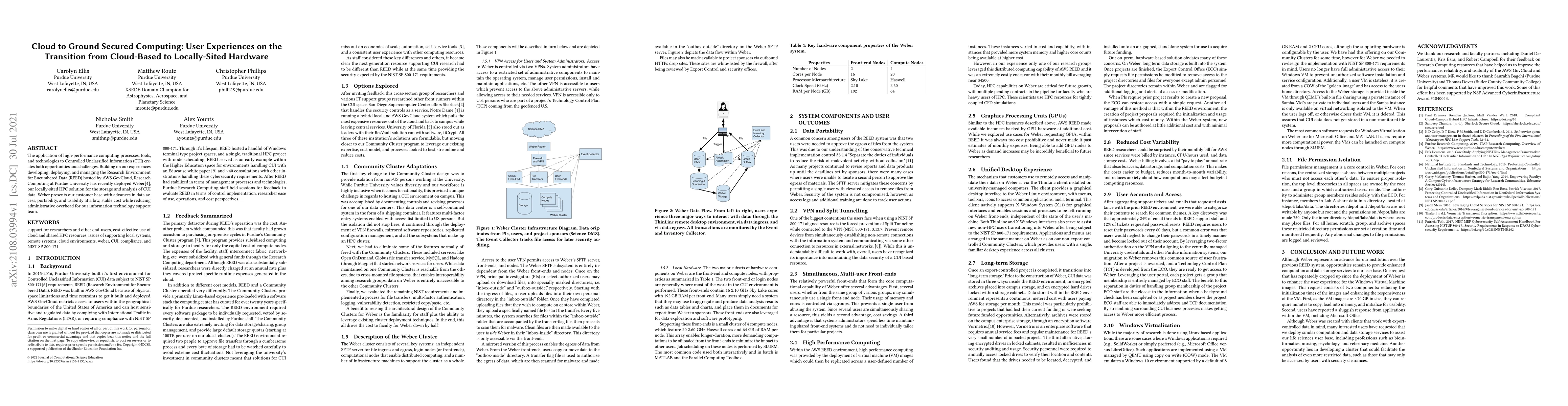 Thumbnail for Cloud to Ground Secured Computing: User Experiences on the Transition
  from Cloud-Based to Locally-Sited Hardware