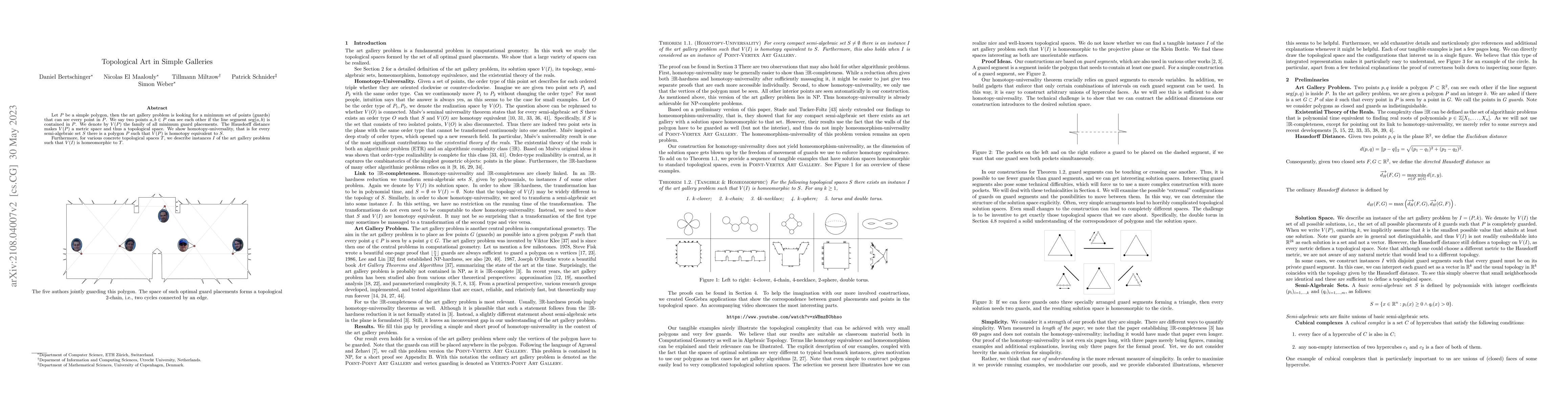 Thumbnail for Topological Art in Simple Galleries