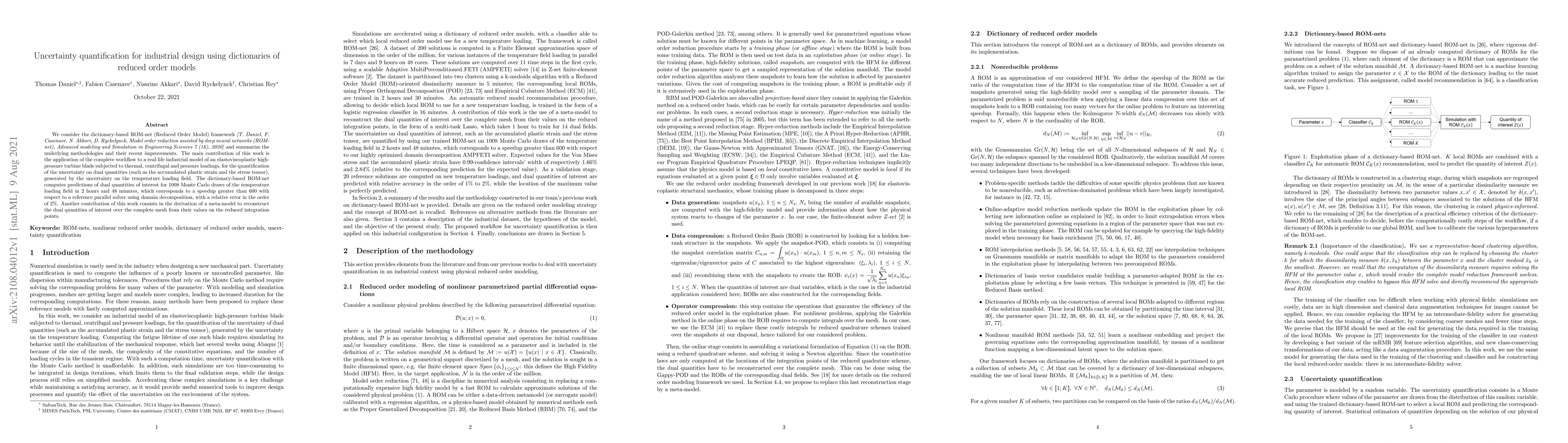 Thumbnail for Uncertainty quantification for industrial design using dictionaries of
  reduced order models