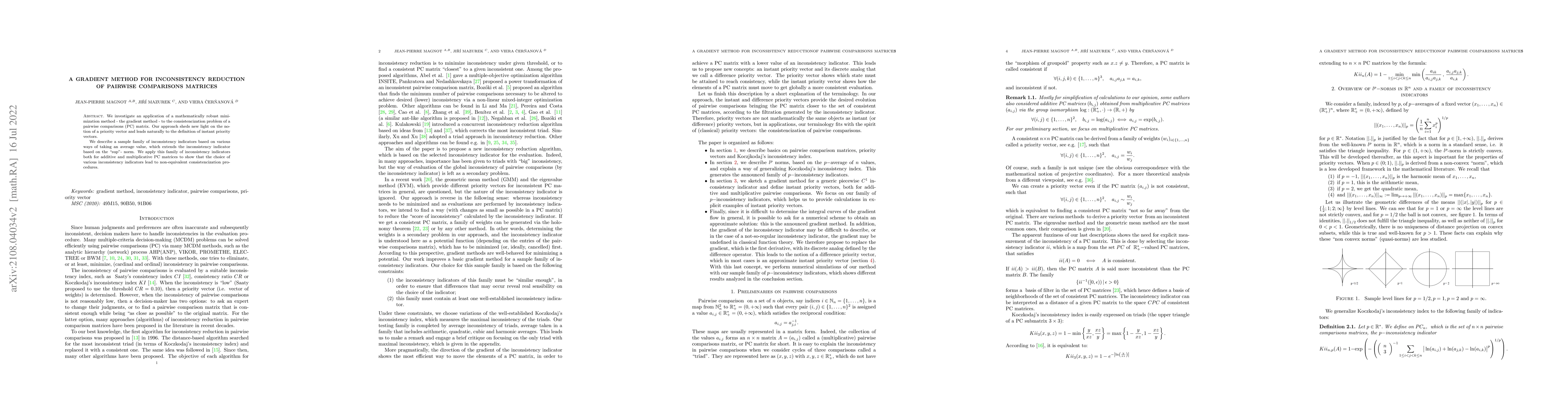 Thumbnail for A gradient method for inconsistency reduction of pairwise comparisons
  matrices