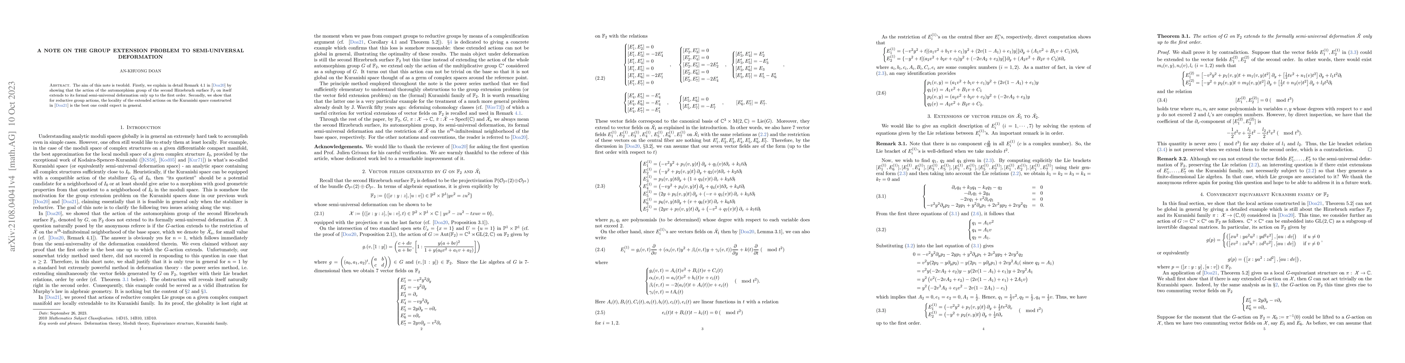 Thumbnail for A note on the group extension problem to semi-universal deformation