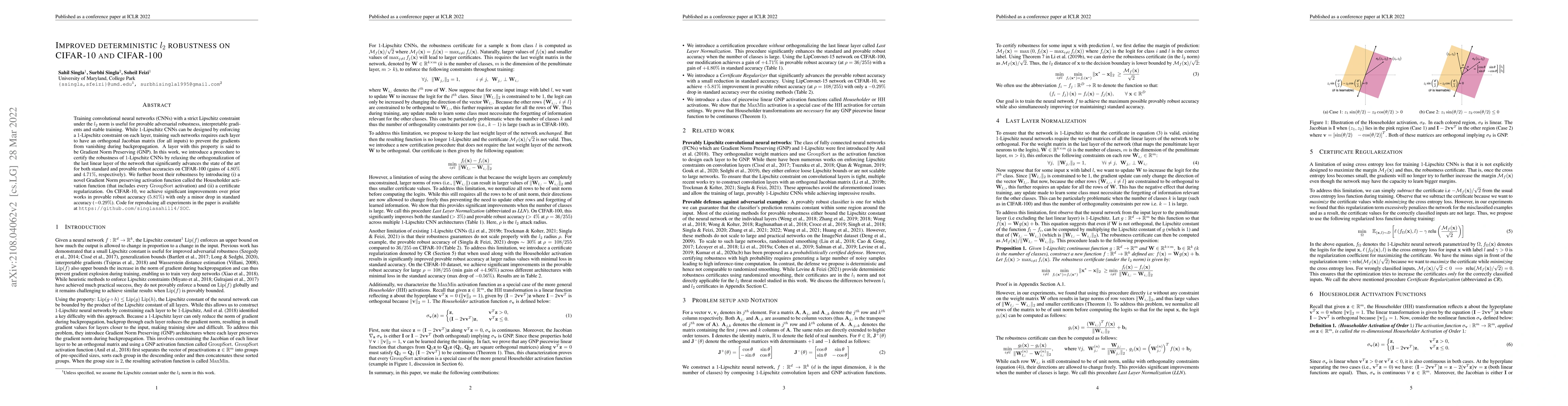 Thumbnail for Improved deterministic l2 robustness on CIFAR-10 and CIFAR-100