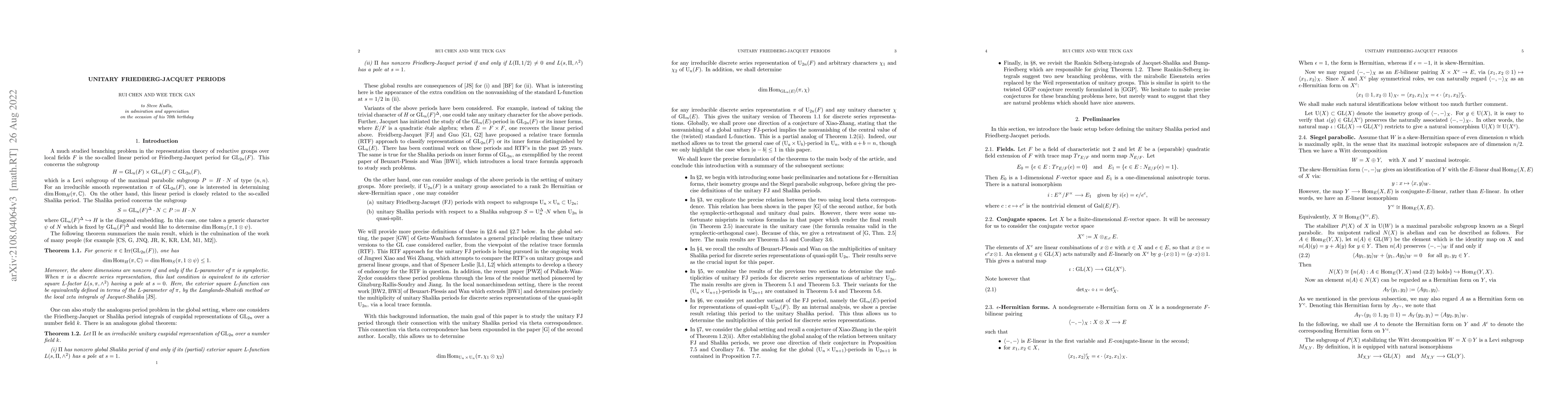 Thumbnail for Unitary Friedberg-Jacquet periods