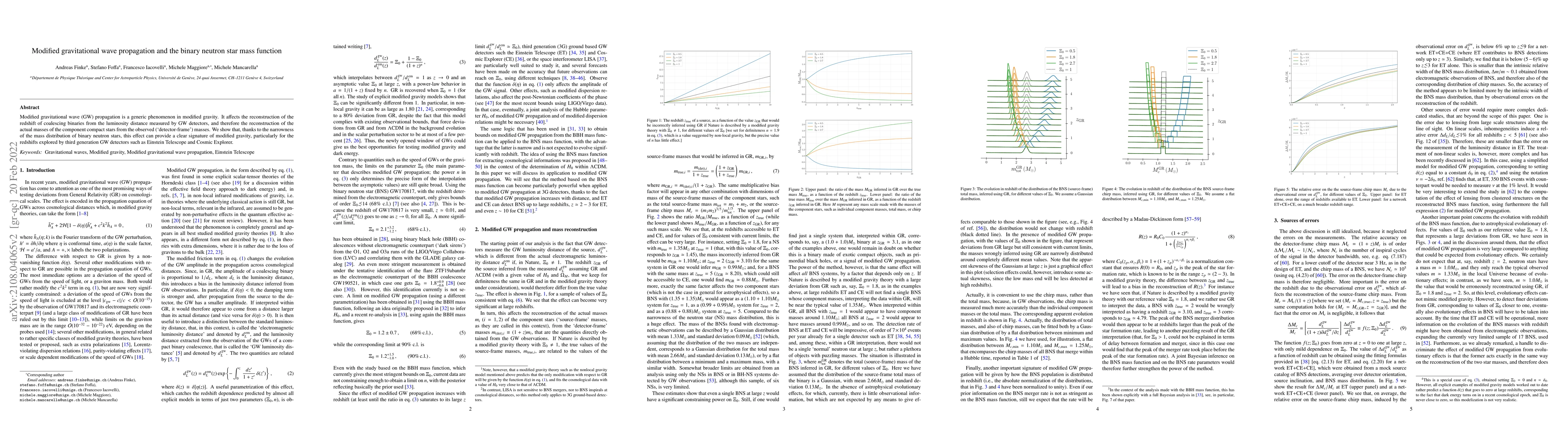 Thumbnail for Modified gravitational wave propagation and the binary neutron star mass
  function