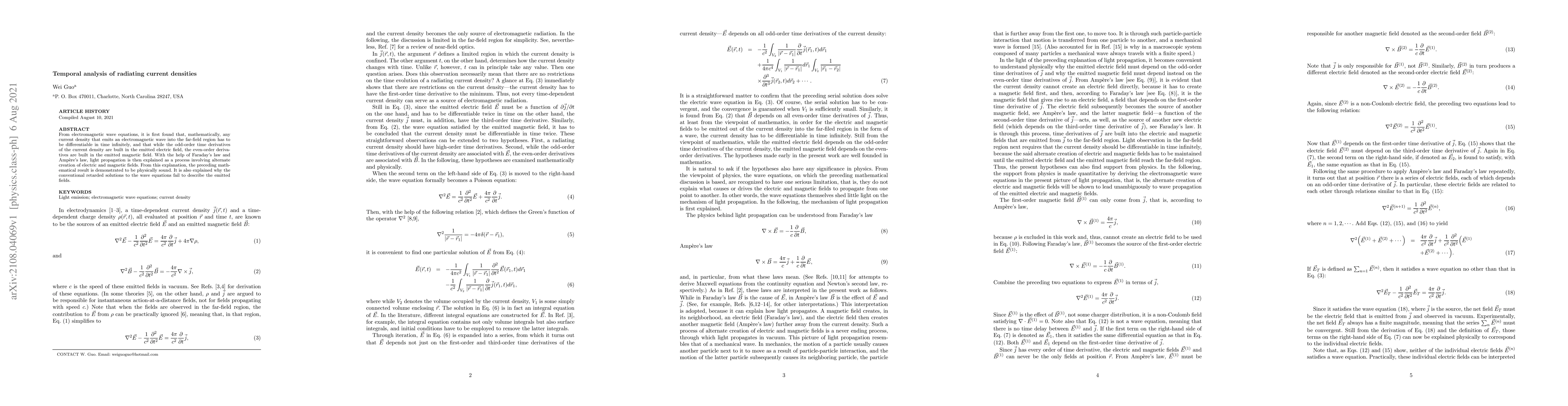 Thumbnail for Temporal analysis of radiating current densities