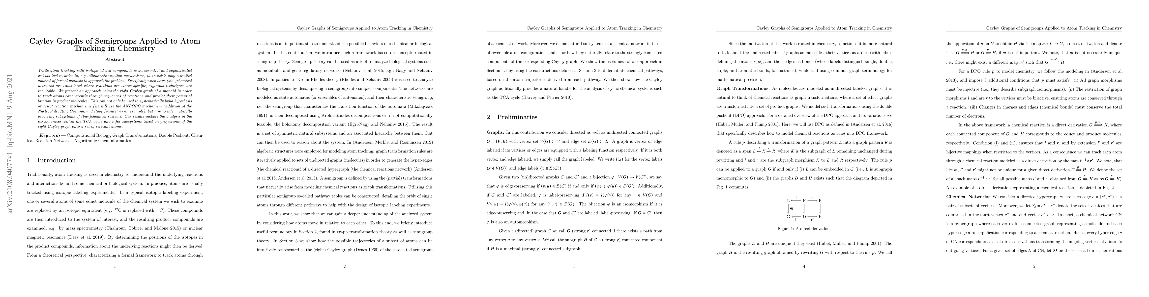 Thumbnail for Cayley Graphs of Semigroups Applied to Atom Tracking in Chemistry