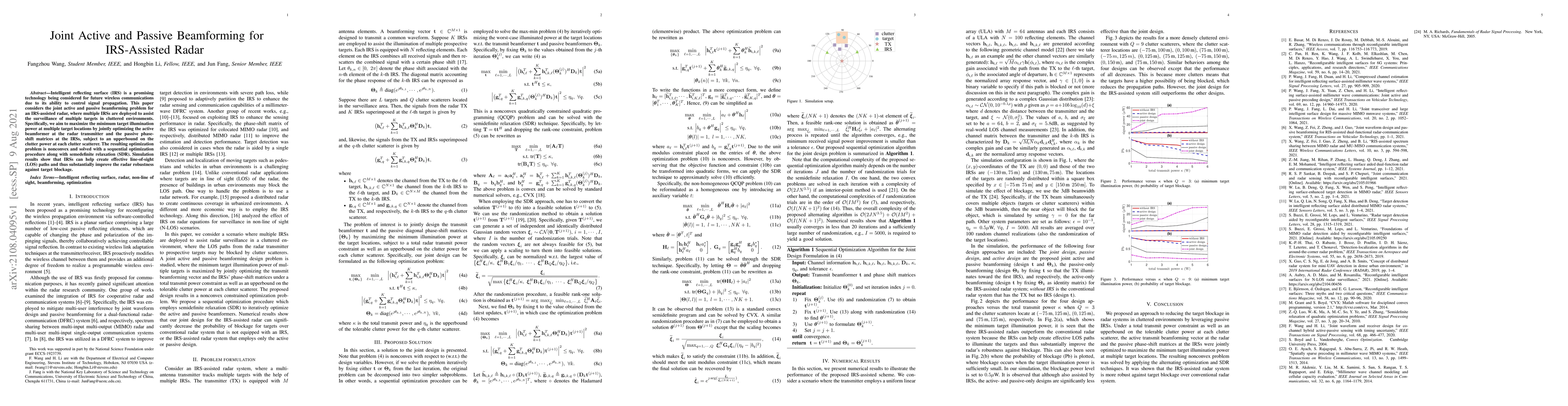 Thumbnail for Joint Active and Passive Beamforming for IRS-Assisted Radar