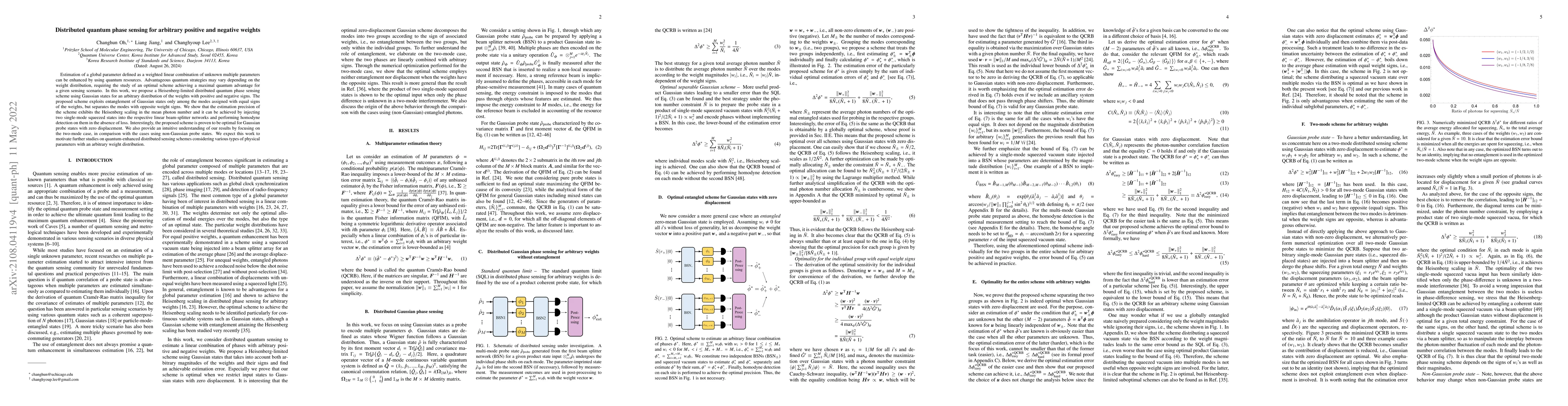 Thumbnail for Distributed quantum phase sensing for arbitrary positive and negative
  weights