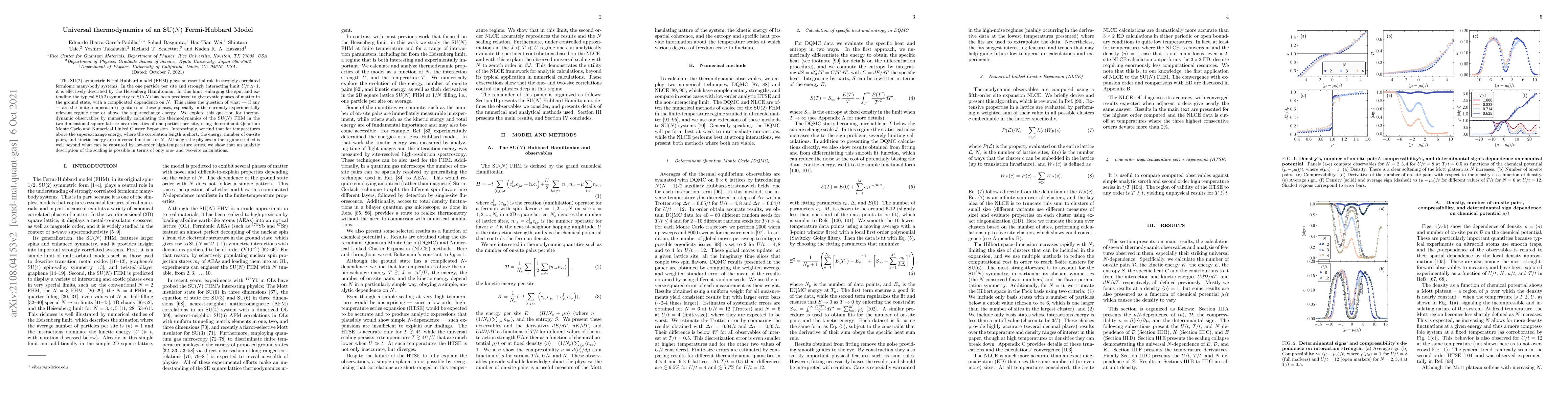 Thumbnail for Universal thermodynamics of an SU($N$) Fermi-Hubbard Model