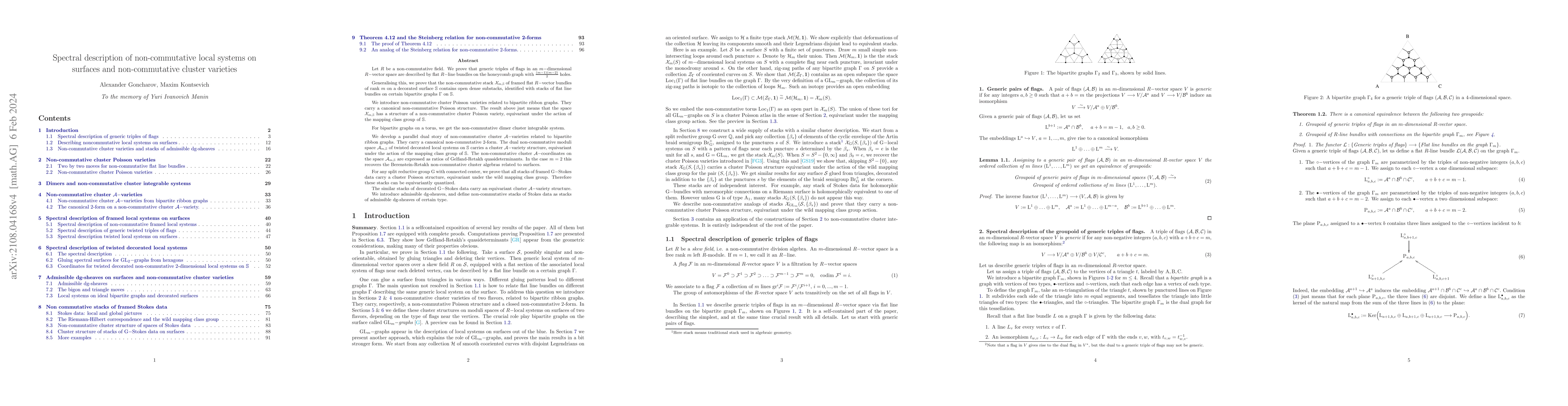 Thumbnail for Spectral description of non-commutative local systems on surfaces and
  non-commutative cluster varieties