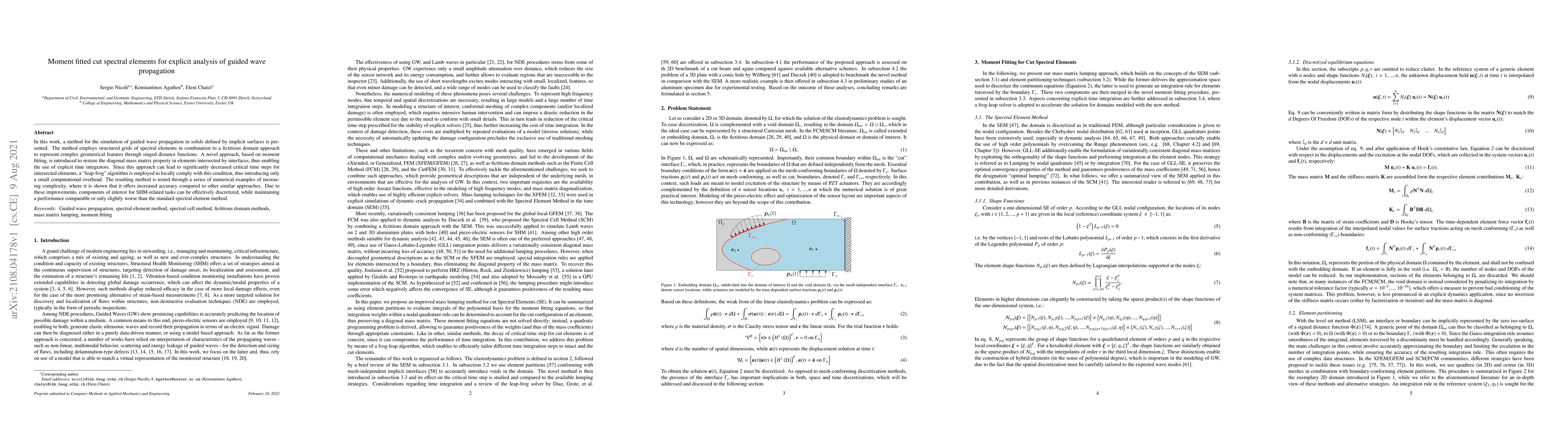 Thumbnail for Moment fitted cut spectral elements for explicit analysis of guided wave
  propagation