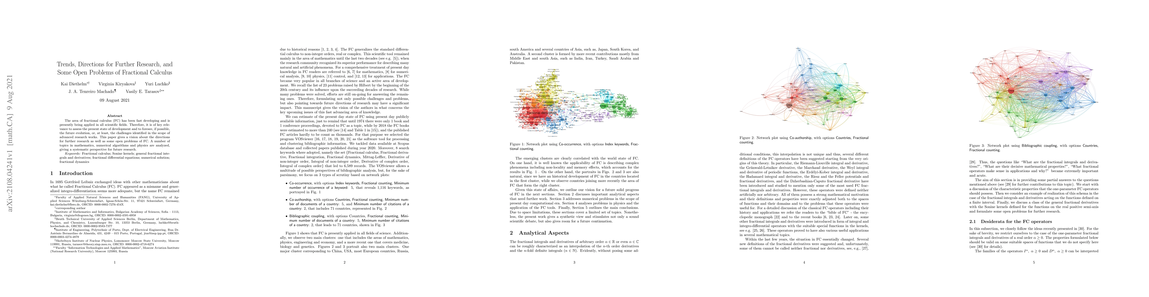 Thumbnail for Trends, Directions for Further Research, and Some Open Problems of
  Fractional Calculus