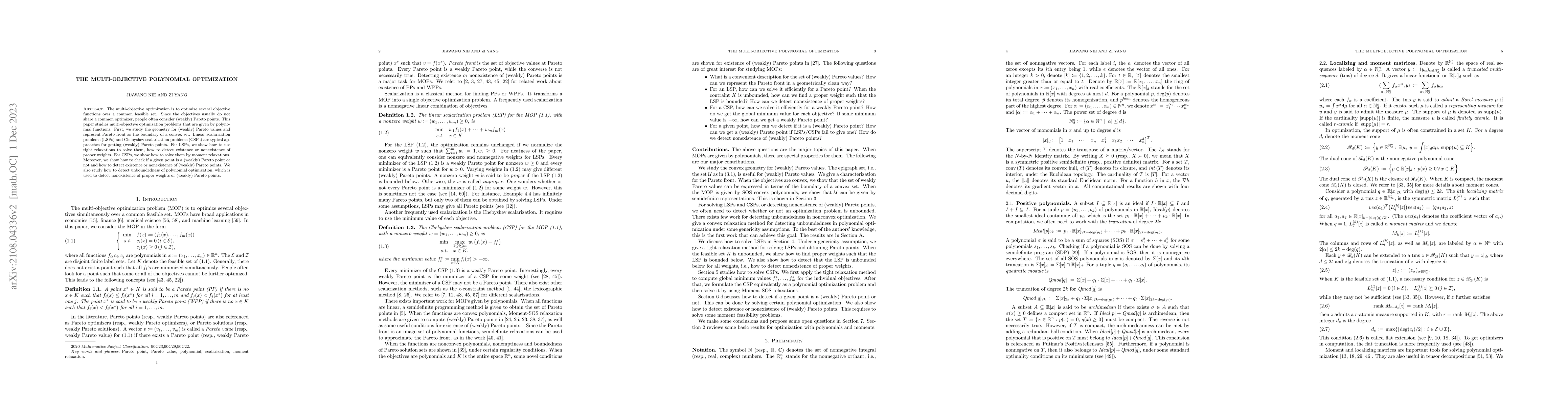 Thumbnail for The Multi-Objective Polynomial Optimization