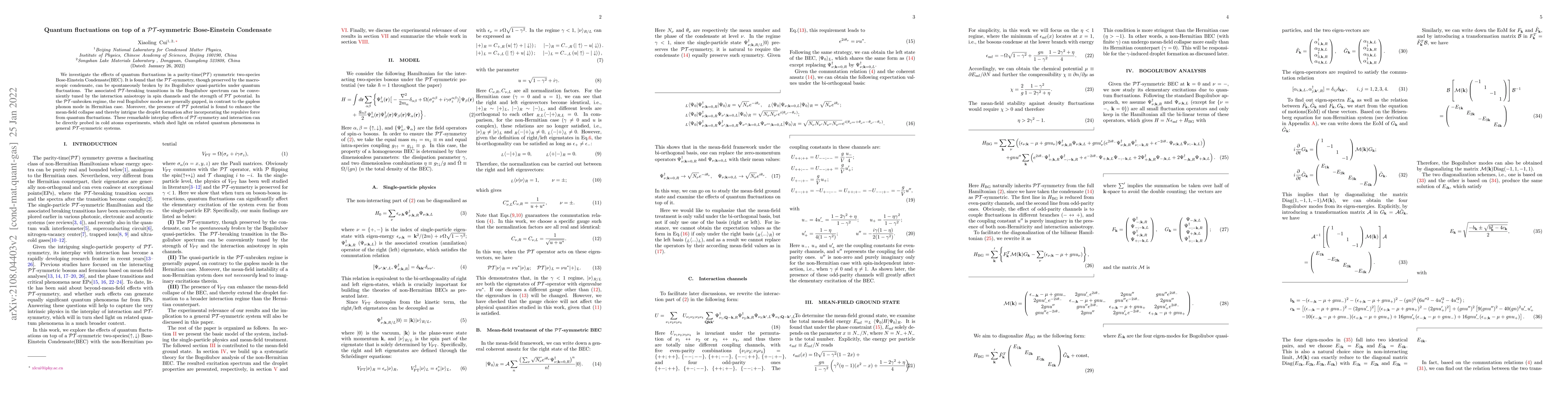 Thumbnail for Quantum fluctuations on top of a $\mathcal{PT}$-symmetric Bose-Einstein
  Condensate