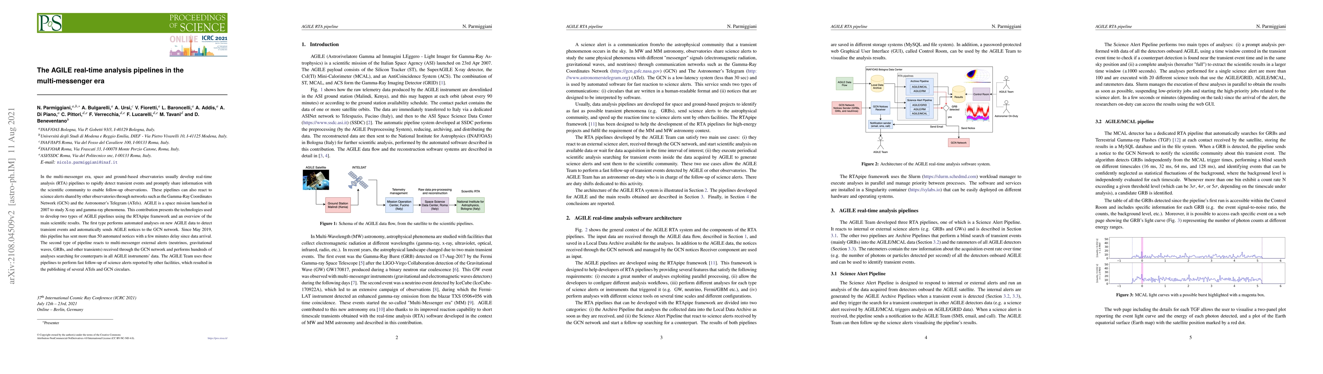 Thumbnail for The AGILE real-time analysis pipelines in the multi-messenger era