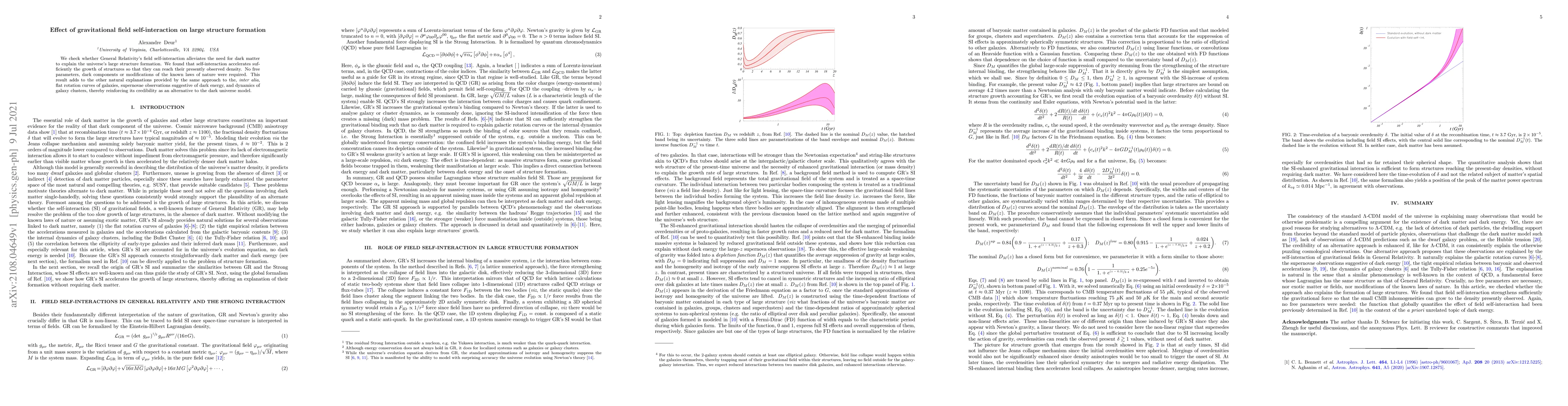 Thumbnail for Effect of gravitational field self-interaction on large structure
  formation
