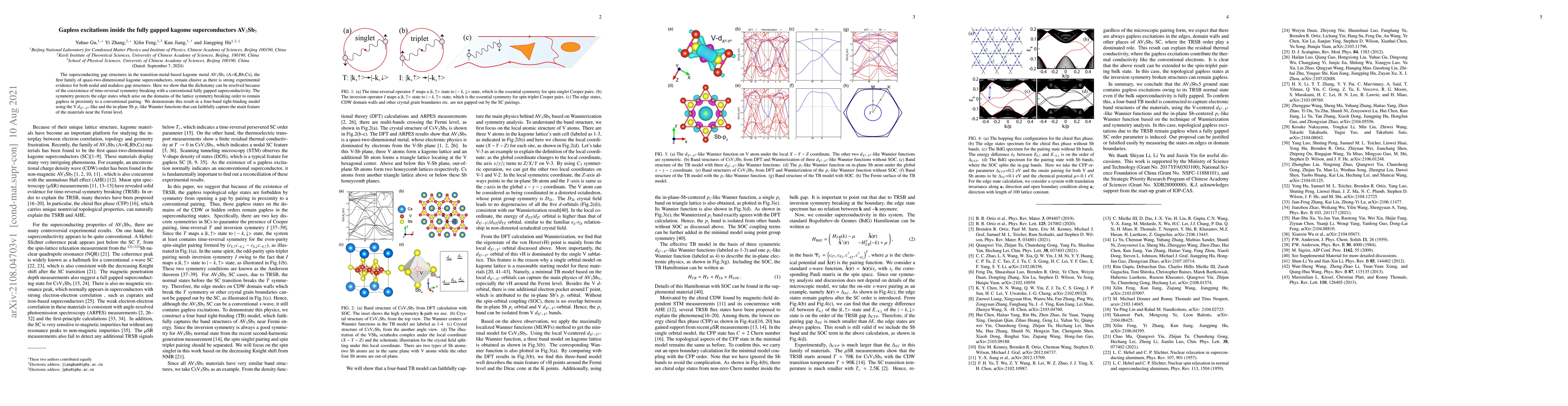 Thumbnail for Gapless excitations inside the fully gapped kagome superconductors
  AV$_3$Sb$_5$
