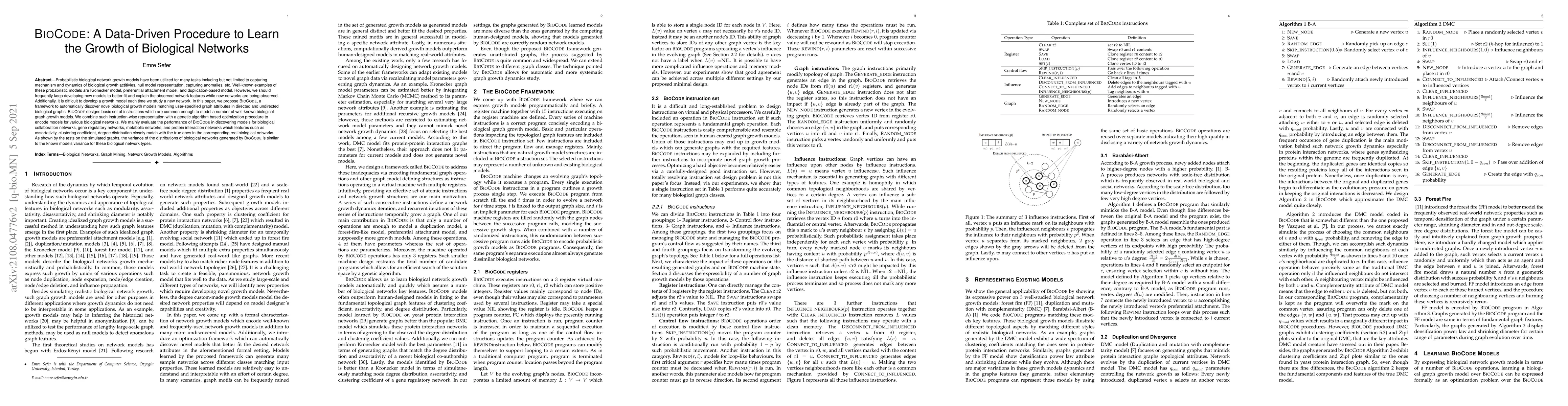 Thumbnail for BioCode: A Data-Driven Procedure to Learn the Growth of Biological
  Networks