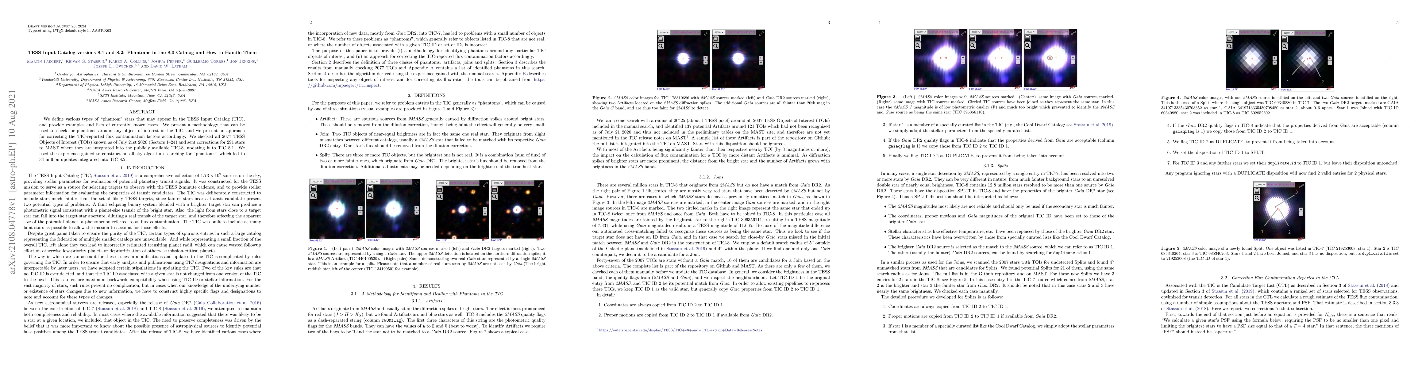 Thumbnail for TESS Input Catalog versions 8.1 and 8.2: Phantoms in the 8.0 Catalog and
  How to Handle Them