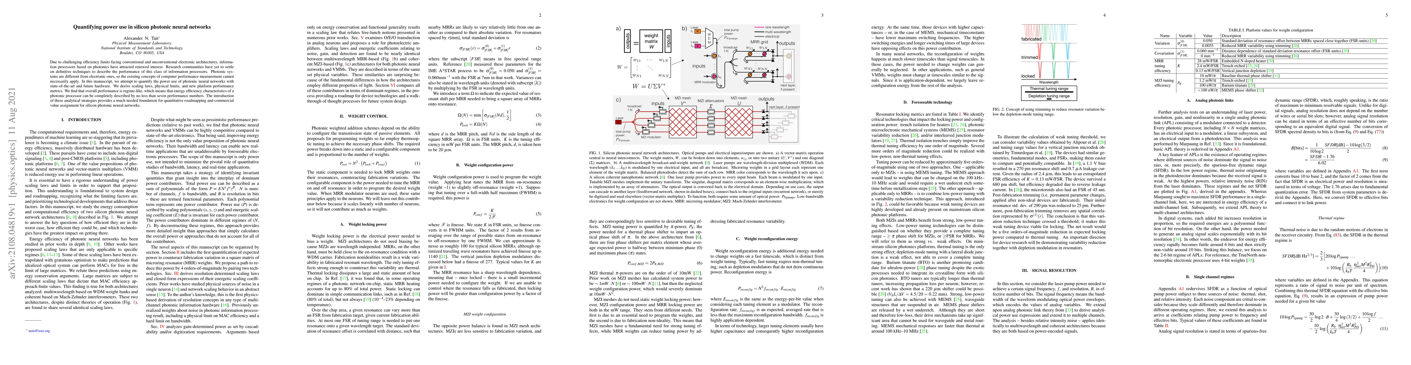 Thumbnail for Quantifying power use in silicon photonic neural networks