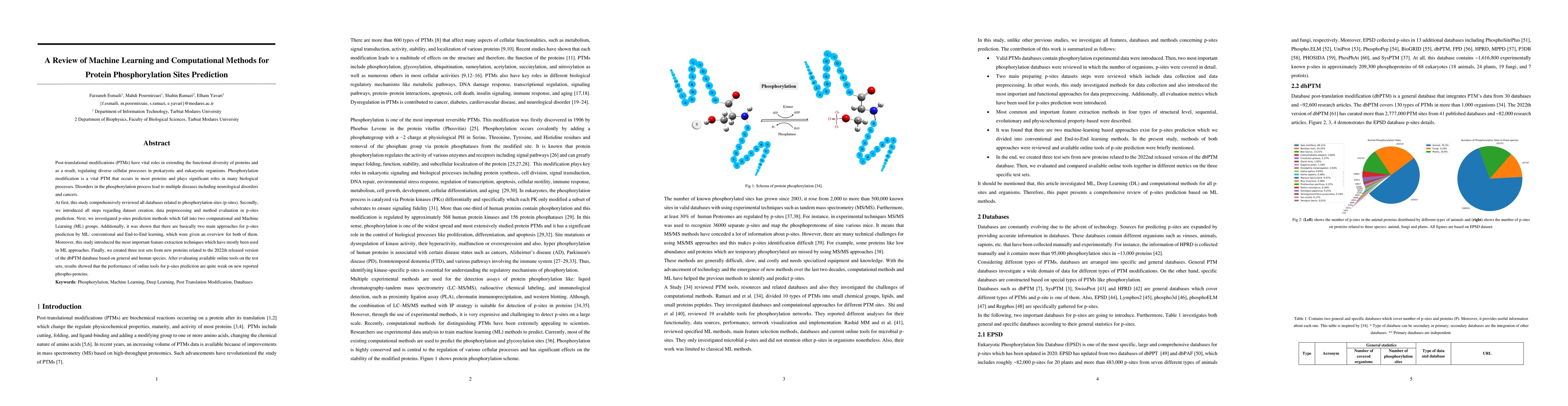 Thumbnail for A Brief Review of Machine Learning Techniques for Protein
  Phosphorylation Sites Prediction