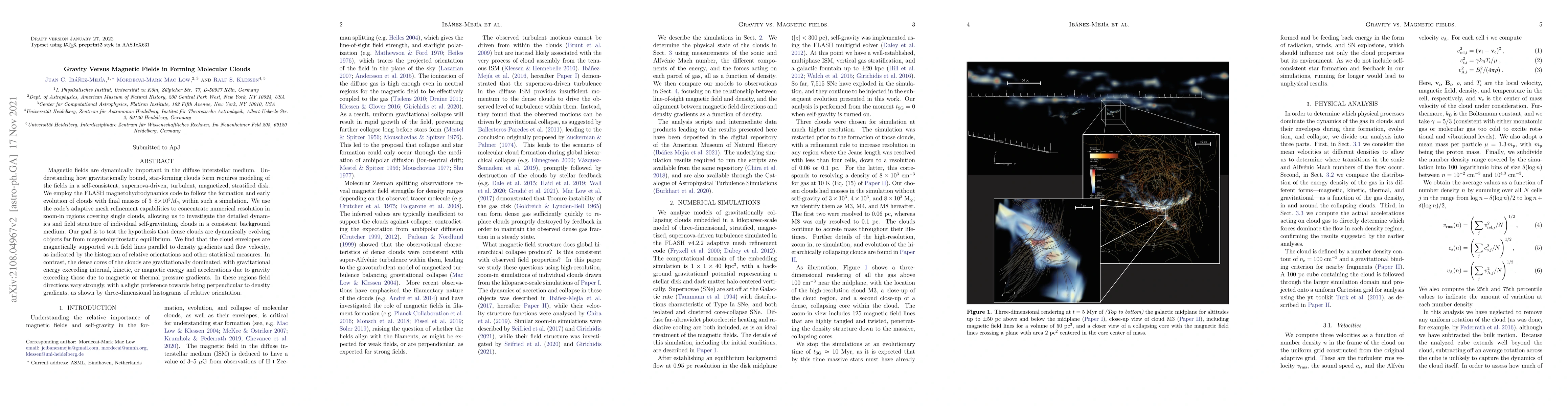Thumbnail for Gravity Versus Magnetic Fields in Forming Molecular Clouds