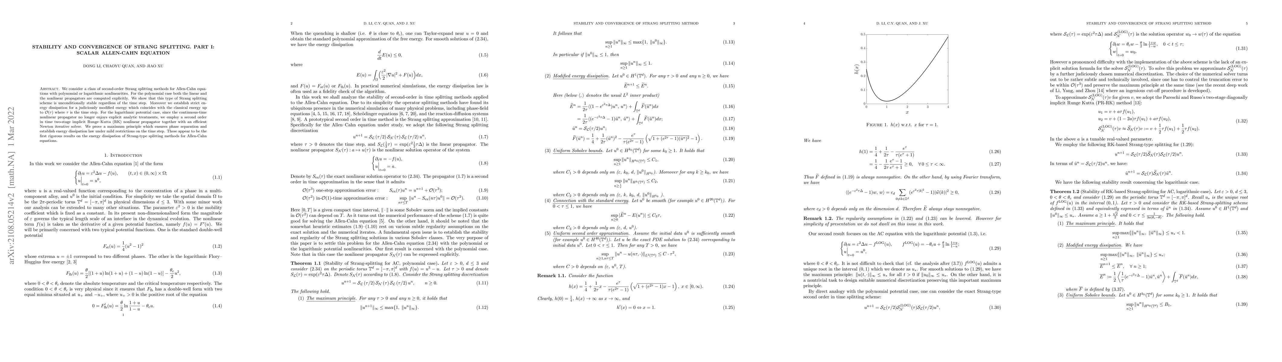 Thumbnail for Stability and convergence of Strang splitting. Part I: Scalar Allen-Cahn
  equation