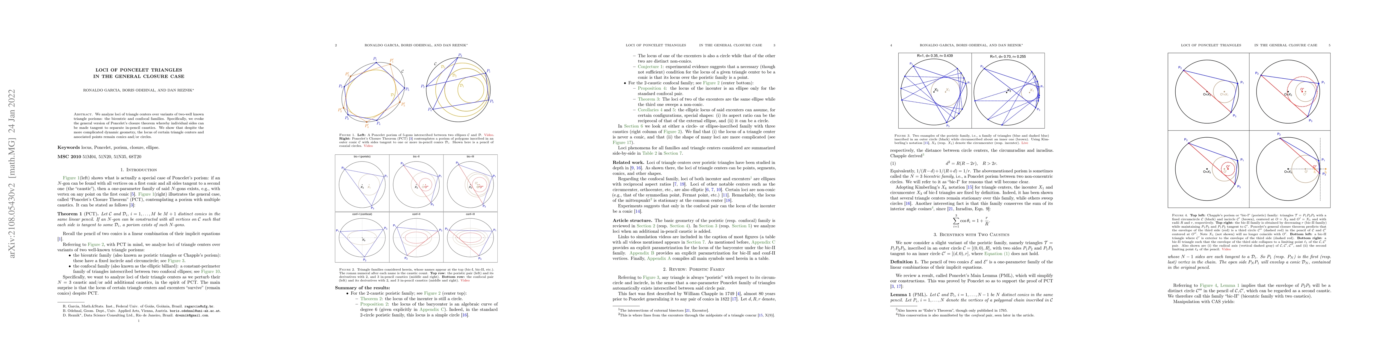 Thumbnail for Loci of Poncelet Triangles in the General Closure Case