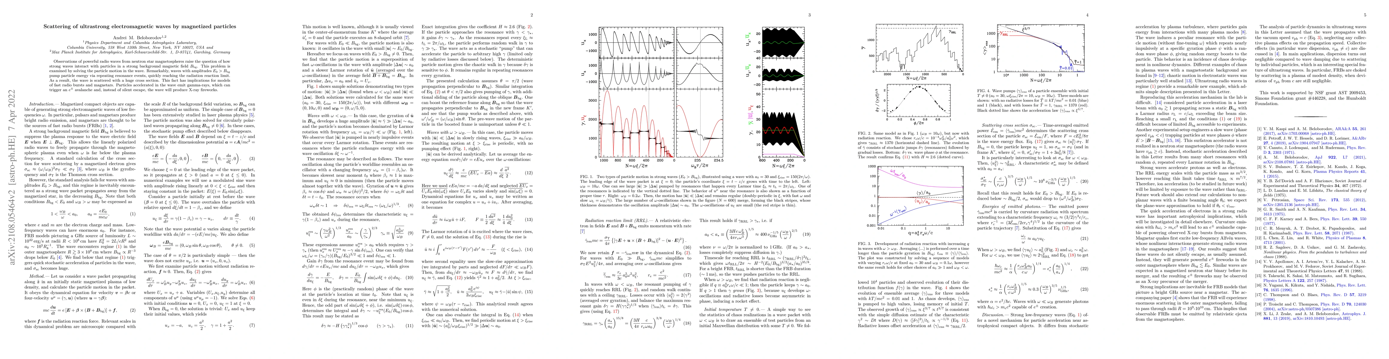 Thumbnail for Scattering of ultrastrong electromagnetic waves by magnetized particles