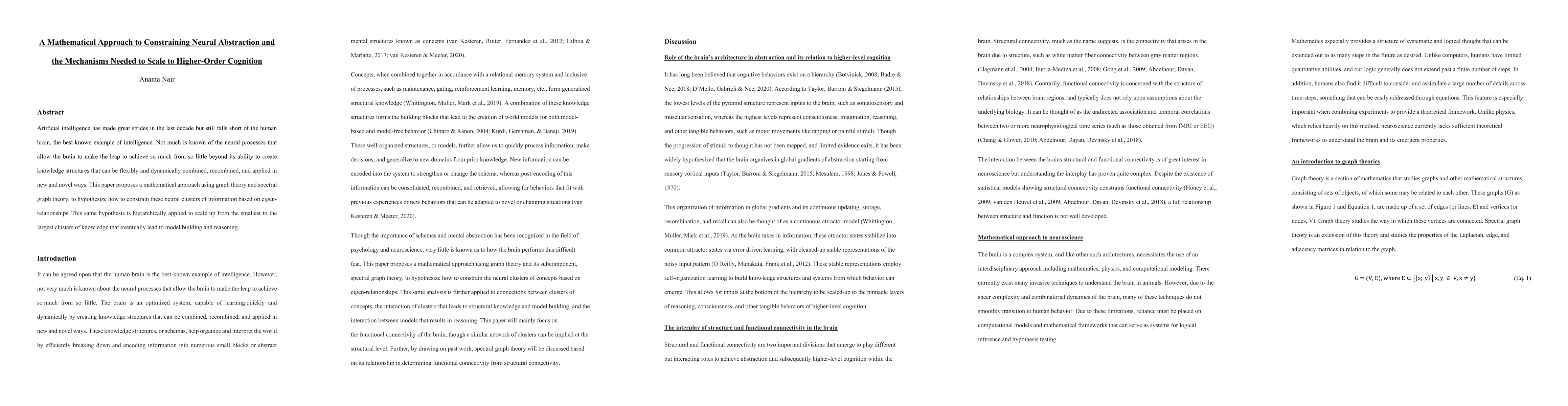 Thumbnail for A Mathematical Approach to Constraining Neural Abstraction and the
  Mechanisms Needed to Scale to Higher-Order Cognition