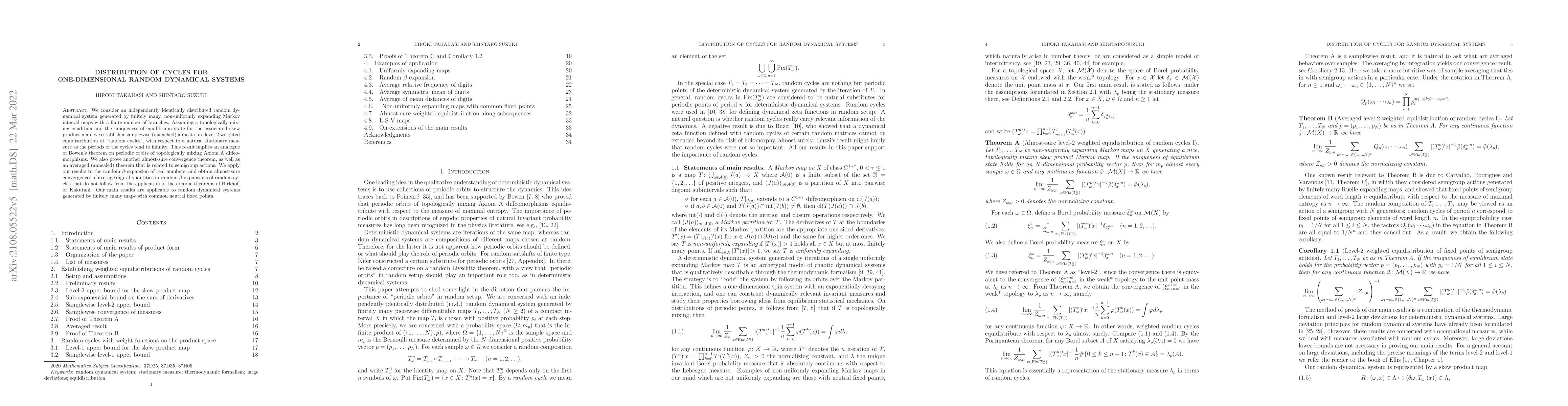 Thumbnail for Distribution of cycles for one-dimensional random dynamical systems