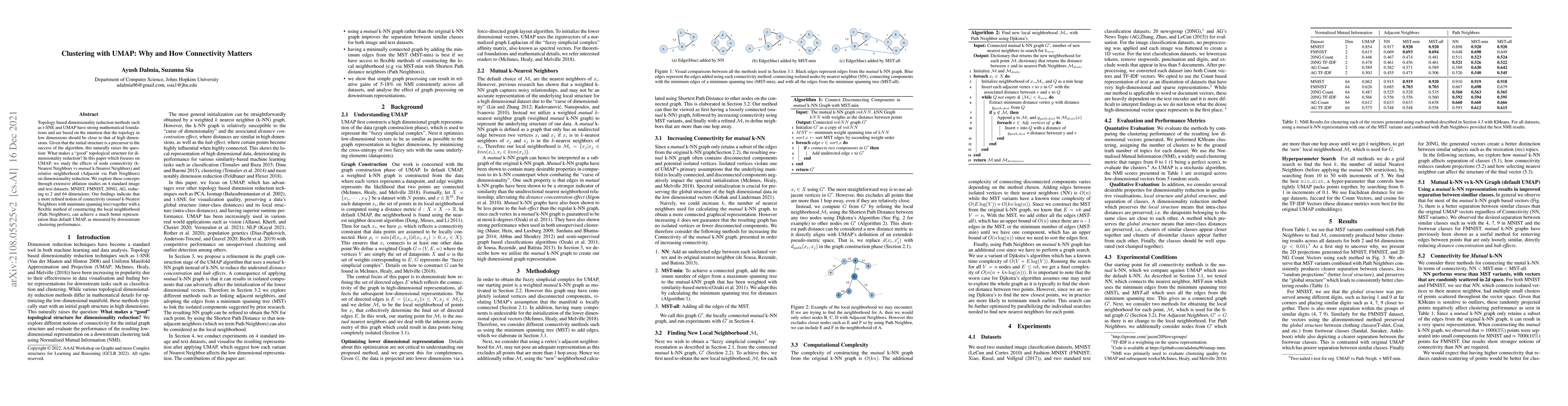 Thumbnail for Clustering with UMAP: Why and How Connectivity Matters