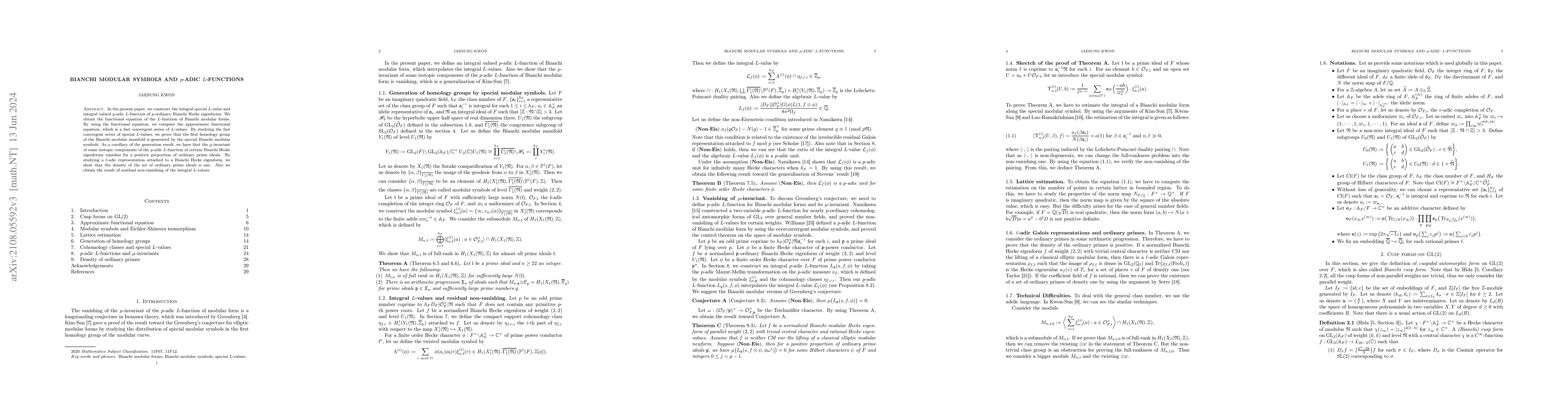 Thumbnail for Bianchi modular symbols and $p$-adic $L$-functions