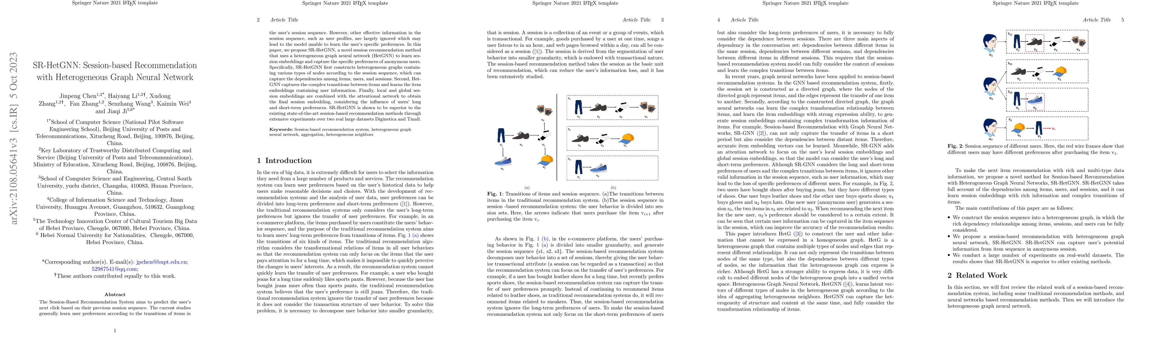 Thumbnail for SR-HetGNN:Session-based Recommendation with Heterogeneous Graph Neural
  Network