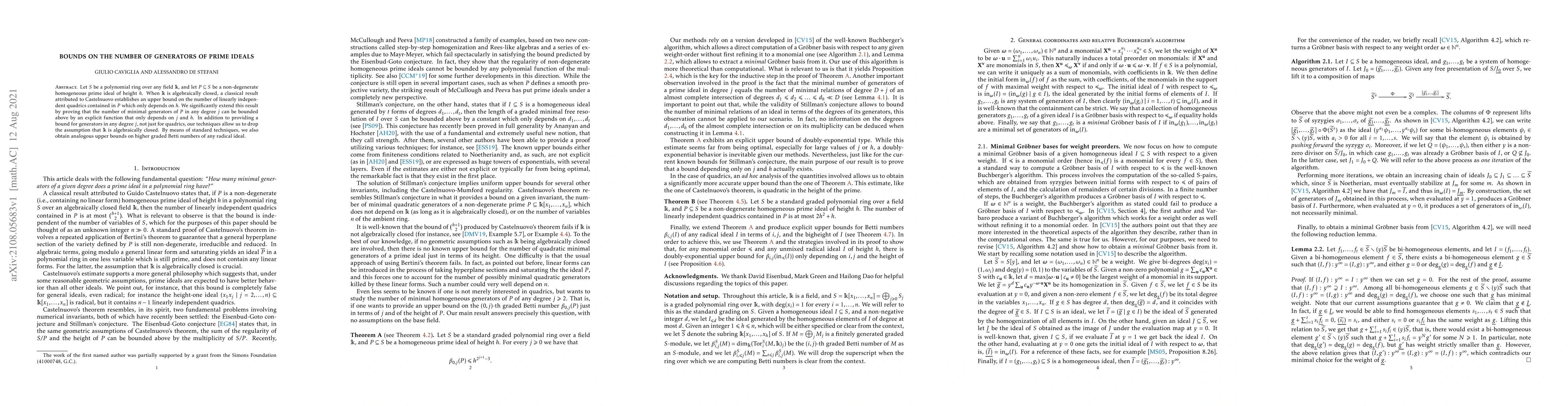 Thumbnail for Bounds on the number of generators of prime ideals