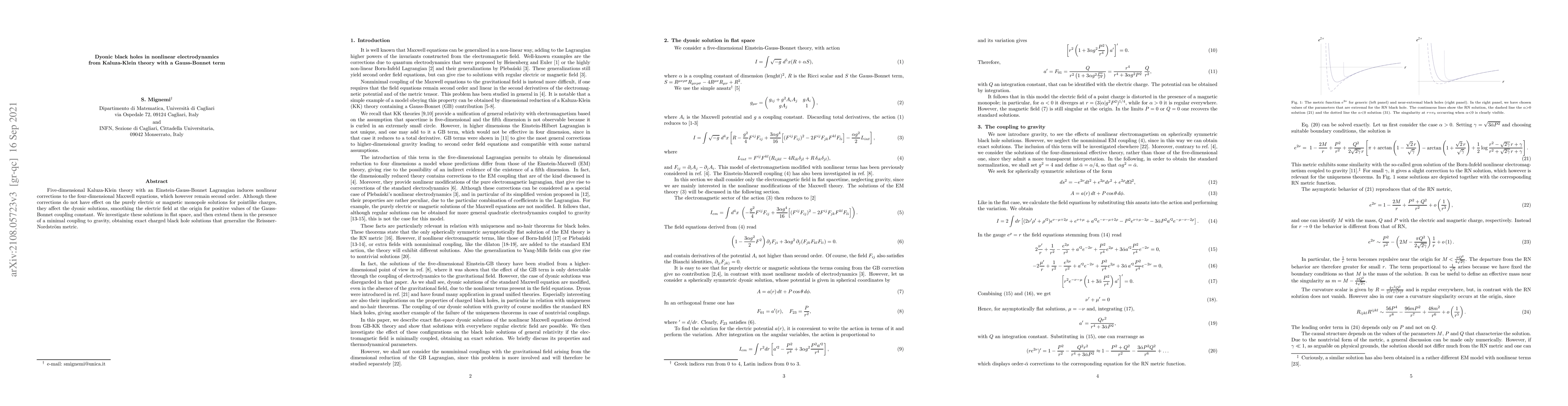 Thumbnail for Dyonic black holes in nonlinear electrodynamic from Kaluza-Klein theory
  with a Gauss-Bonnet term